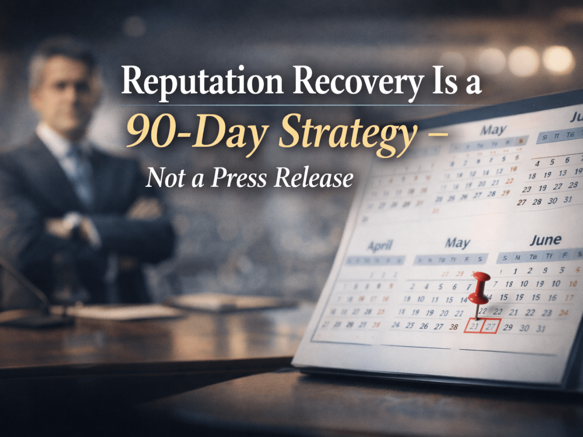Reputation Recovery Is a 90-Day Strategy — Not a Press&nbsp;Release